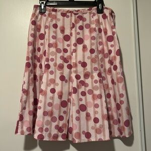 Willi Smith pink polka dot skirt